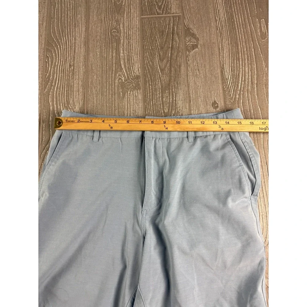 Faherty All Day Shorts Blue Mens Size 30 Inseam 7 Stretch Chino Flat Front